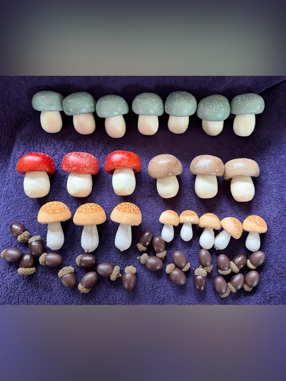Bulk Crafting Lot:  Artificial Mushrooms & Acorns | Fairy Garden Supplies